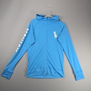 Hawaii Loa Sports Apparel Womens Blue Full Zip Hooded Jacket Size Large